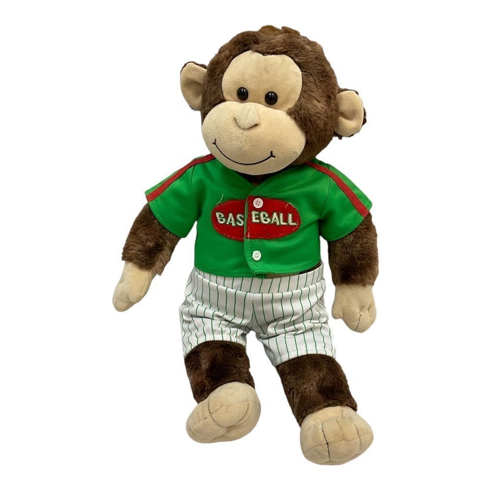 Build a Bear Monkey Baseball PlayerUniform Included . Size 20in.